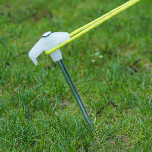 25cm Luminous Tent Stakes <b>Screw</b> Steel Ground <b>Pegs</b> for Outdoor Camping Canopy Wind Fixed Nails - Product Image 5