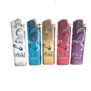 Factory wholesale cigarette lighter classic design gas lighter metal