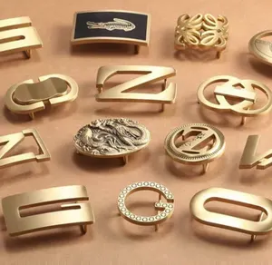 Fabricantes de China 2D 3D Níquel Latón Oro Metal Hombres Hebilla de cinturón personalizada