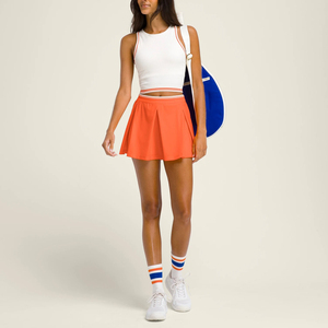 Falda DE TENIS deportiva plisada de cintura alta con estampado informal ligero resistente a los rayos UV de 2 piezas - Product Image 5