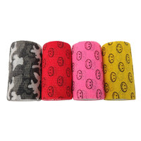 Bandage auto-adhésif multicolore 10cm*4.5m, bandage cohésif imprimé sur mesure, bandage vétérinaire non tissé