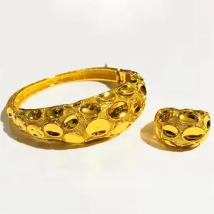 Ювелирные изделия Golden Star, Прямая поставка с завода, новый дизайн, позолоченные браслеты в африканском стиле Дубая