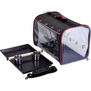 Sac de voyage léger de luxe pour perroquet Transporteur d'oiseaux pliable portable avec plateau de perchoir portable et tasses de mangeoire - Product Image 4