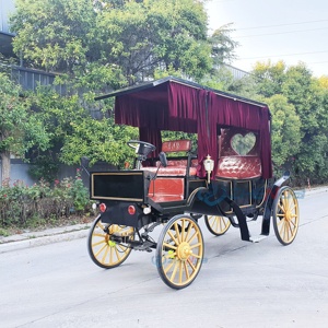 Carruaje de Paseo Eléctrico Personalizado Estilo Cenicienta para Bodas, de Goma Sólida, para 6 Personas, Xuchang Zhenda, Inspirado en Antiguos Vehículos Chinos - Product Image 3
