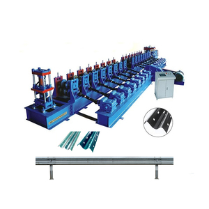 Năng suất cao <span class=keywords><strong>W</strong></span> hồ sơ hàng rào thép 2 chùm 3 chùm đường cao tốc hộ Lan Tôn sóng cuộn hình thành dây chuyền sản xuất - Product Image 1