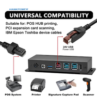 Câble imprimé USB alimenté 24V PoweredUSB vers adaptateur 8 broches 2.54mm pour câble de connexion Terminal Epson POS