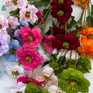 Fabricante de Flores Artificiales, Flor de Caléndula de Seda de 6 Cabezas, Decoración Realista para Bodas, Venta al por Mayor para Comercio Exterior - Product Image 4