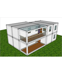 Maison conteneur préfabriquée sécurisée, mobile, modulaire, écologique, en kit, légère en acier, portable, pour usage hôtelier, avec panneaux sandwich