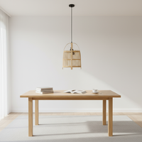 Lampe suspendue en bambou naturel tissé à la main, style rustique, en osier, style bohème, en rotin, pour la décoration de la maison