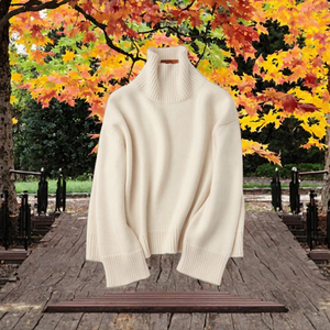Premium Women Cashmere <b>Turtleneck</b> <b>Sweater</b> Soft Warm Knit Pullover Winter Casual Solid Logo OEM Private Label Wholesale - Product Image 3
