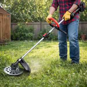 Tagliaerba Elettrico con Motore Brushless Lama in <span class=keywords><strong>Acciaio</strong></span> Inox Larghezza di Taglio 230MM <span class=keywords><strong>Filo</strong></span> per <span class=keywords><strong>Decespugliatore</strong></span> - Product Image 4