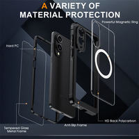 Étui de protection magnétique 360° étanche pour Samsung Galaxy S25 Ultra Plus S23, compatible avec la charge sans fil, pour Galaxy S24 Ultra