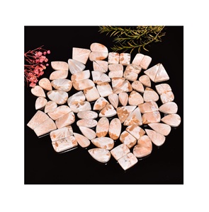 Precio al por mayor Rosa Scolecite Piedra preciosa suelta Grado superior Calidad Rosa Scolecite Par Cabujón Piedra preciosa suelta - Product Image 1