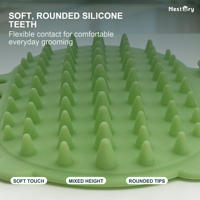 Brosse de massage en silicone pour chat, brosse à gratter et à caresser, brosse de toilettage pour animaux de compagnie, grattoir auto-nettoyant pour les coins