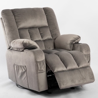 Fauteuil inclinable et chaise de salon réglables avec fonction de levage électrique et revêtement en velours de haute qualité