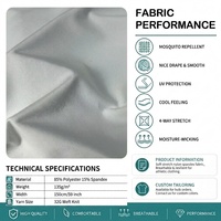 Tela Elástica de Alta Calidad para Ropa Deportiva, 46% Nailon, 85% Poliéster, 15% Elastano, Color Personalizado
