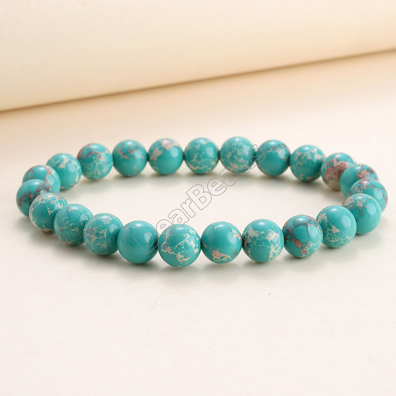 Bracciale Giada imperiale elastico- Nèmesi Gioielli