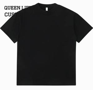 Tratti di verde. T-Shirt Oversize di Lusso Personalizzata OEM ODM, Tessuto Lavorato a Maglia 320gsm, Collo a O, T-Shirt Boxy 300g - Product Image 6