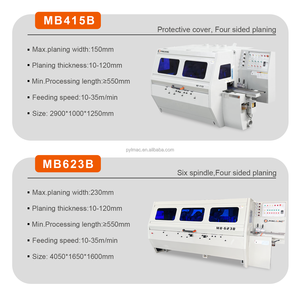 Pinliang mb4015d chế biến gỗ Bốn bên moulder nhiệm vụ nặng nề 4 đầu gỗ <span class=keywords><strong>planer</strong></span> thicknesser - Product Image 5