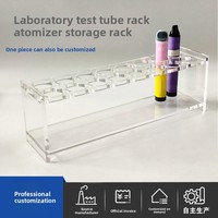 Présentoir mural léger en acrylique écologique pour atomiseurs et tubes à essai, facile à installer sur plateau de chargement