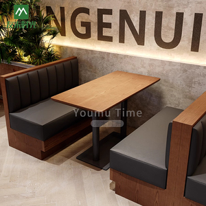 Arredamento Personalizzato per Ristoranti, Combinazione di Tavoli e Sedie per Caffetterie, Divano in <span class=keywords><strong>Legno</strong></span> per Ristoranti Commerciali - Product Image 5