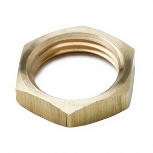 Polished Brass Lock Nut <b>Fasteners</b> India Manufacturer Corrosion Resistant Brass Lock Nut for Industrial Machinery - Product Image 1