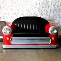 Sculpture de canapé en métal de récupération, modèle de voiture, pour salon, bar, table, chaise, style rétro steampunk