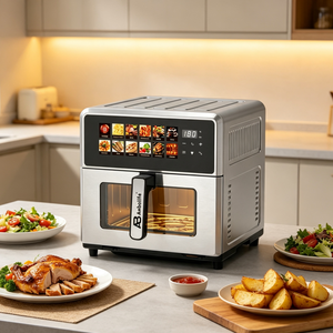 Friteuse sans huile moderne à panneau tactile en métal 8L, panier unique carré, multifonction, pour usage domestique, certifiée CE - Product Image 4