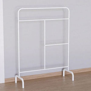 Perchero Metálico Minimalista de Doble Nivel, Soporte de Almacenamiento Vertical Ajustable, Organizador de Armario Multifuncional - Product Image 2