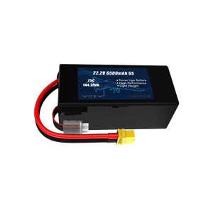 대량 도매 고속 75C 배터리 6S 22.2V 6500mAh 리포 배터리 팩 UAV 드론 응용용 - Product Image 1