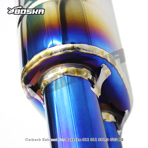 Tubos de Escape Catback de Ajuste Directo para Porsche 911 991.2 GT2 RS 3.8T 2018-2019, Tubos de Escape de Titanio, Silenciador Boska Racing - Product Image 4