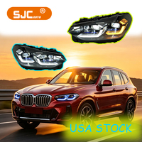 Phare avant bicolore SJC Auto pour BMW X3 G01 G08 2018-2021, phares jaunes et blancs, feux de jour DRL, phare laser LED avec prix d'usine