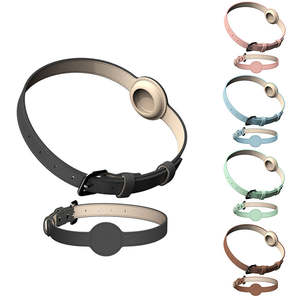 Último estilo de diseño suave acolchado ajustable cuero personalizado PVC pu XXX XXL pequeño gran ladrido Airtag <span class=keywords><strong>collar</strong></span> de perro - Product Image 6