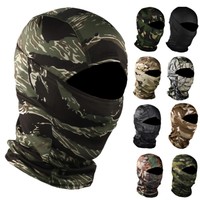 Casco de motocicleta multicolor a prueba de viento Negro Hombres Máscara de esquí de cara completa Logotipo de impresión personalizada Pasamontañas de poliéster