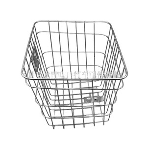 Cesta de bicicleta de metal plateada para montaje en manillar, piezas duraderas para ciclismo - Product Image 2