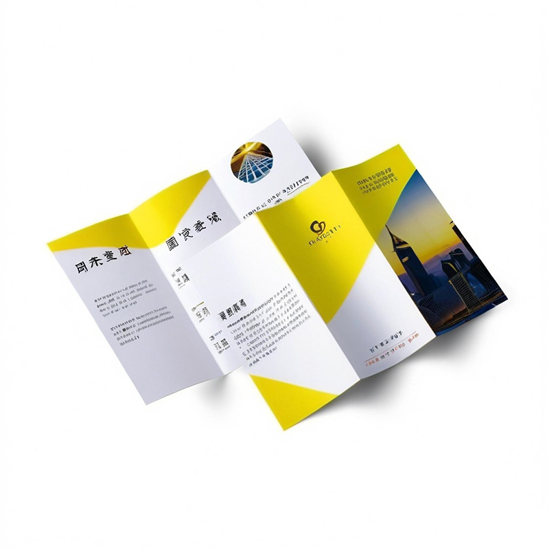 Tri-fold Cardboard Book Brochure Printing with Digital Printing Offset Printing A5 Size Fancy Paper Kraft Paper Colour Sample