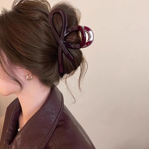 Pinza de pelo acrílica de 14 cm de color sólido, estilo japonés y coreano, accesorio para el cabello de uso diario para mujeres. - Product Image 2