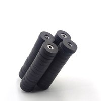 Aimants en néodyme de terres rares 22MM 36MM 66MM 88MM avec trous filetés M4 M6 M8, aimant en pot recouvert de caoutchouc avec filetage interne
