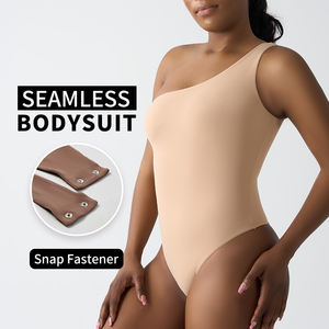 SK1250 tuta da Yoga per il controllo della pancia in tinta unita <span class=keywords><strong>monospalla</strong></span> sportiva tuta da Fitness con quattro fibbie - Product Image 2