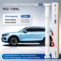 Film de protection de peinture automobile transparent haute brillance anti-jaunissement en PCU PPF, vente en gros d'usine, rouleau, support emballage personnalisé OEM