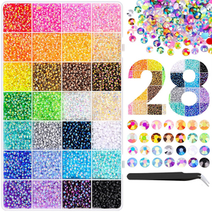 Strass en résine AB de 3 mm, couleurs mélangées, à dos plat, pour nail art DIY et décoration de téléphone – Vente chaude - Product Image 3