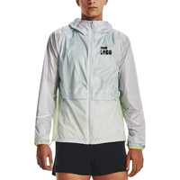 Diseño personalizado de los hombres al aire libre deporte cortavientos chaqueta con capucha impermeable cremallera completa pista estilo casual al por mayor