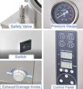Stérilisateur à vapeur vertical 200l, autoclave haute pression pour laboratoire et usage médical - Product Image 4