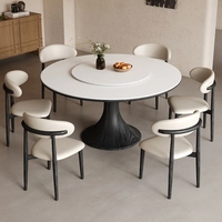 Ensemble table et chaises de salle à manger en bois massif de haute qualité, table ronde, taille et disposition pour la maison