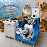 Extrudeuse de granulés d'aliments pour poissons à vis haute capacité, moulin à granulés flottants pour l'aquaculture, équipement de traitement des aliments soufflés pour animaux