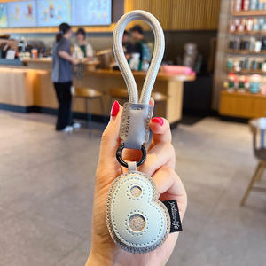 Porte-clés en cuir DIY avec alphabet, 26 lettres, porte-clés initial porte-bonheur, charme mignon pour couple, sac à dos, décoration de sac, clé - Product Image 6