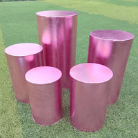 S0237 fournitures de décoration d'événements de mariage, accessoires de plinthe de fenêtre, piédestal rond, support de gâteau, Table à Dessert cylindrique
