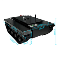 Plataforma de Desarrollo de Robots Industriales Todoterreno TR500S WD-HM con Chasis de Orugas de Goma, Motor DC sin Escobillas de 0.3kW, 4WD, 50kg