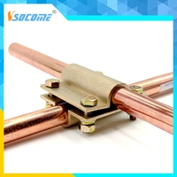 Pince de mise à la terre réglable en laiton électroplaqué certifiée CE/ISO, modèle SCL120, support de conducteur carré pour protection contre la foudre