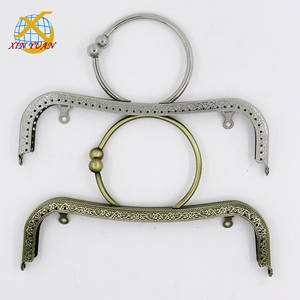 <span class=keywords><strong>M</strong></span> Phần Cứng 22Cm Chất Lượng Cao Kim Loại Túi Khung Với Vòng Vòng Xử Lý Phụ Kiện Đặc Biệt Cho Ví Ví Nụ Hôn Clip Ví Vít - Product Image 4